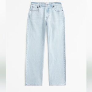 Abercrombie & Fitch Curve Love Low Rise Baggy Jean 34 Long Color: Light